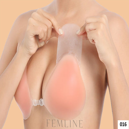 016- Ten Rengi- Yapışkanlı Silikon Asansör Sütyen - Push Up - Klipsli - Görünmez Dikleştirici