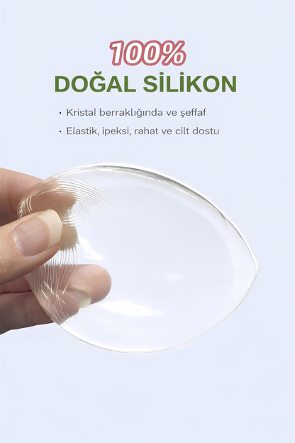 Yapışkanlı Şeffaf Silikon Mayo & Bikini Göğüs Pedi