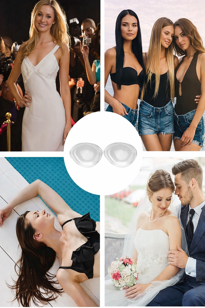 Yapışkanlı Şeffaf Silikon Mayo & Bikini Göğüs Pedi