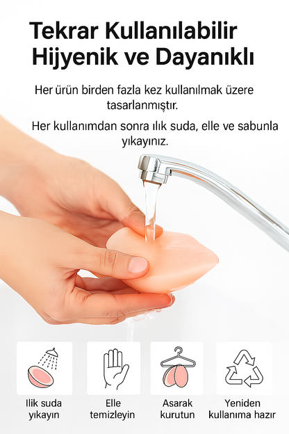 FM003 - Dolgulu Silikon Sütyen- Şeffaf Askılı - Klipsli - Toparlayıcı